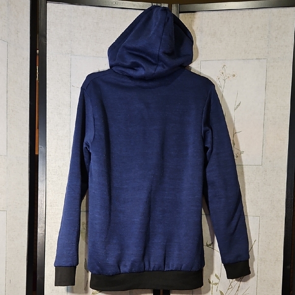 Paperdenim&cloth Blue Zip Up Sweater - Picture 3 of 4